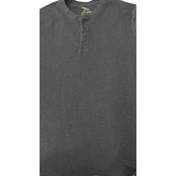 FADED GLORY LONG SLEEVE THERMAL PULL-OVER POLO TOP, WOMENS, XL(46-48)-DARK GREY - Picture 6 of 11